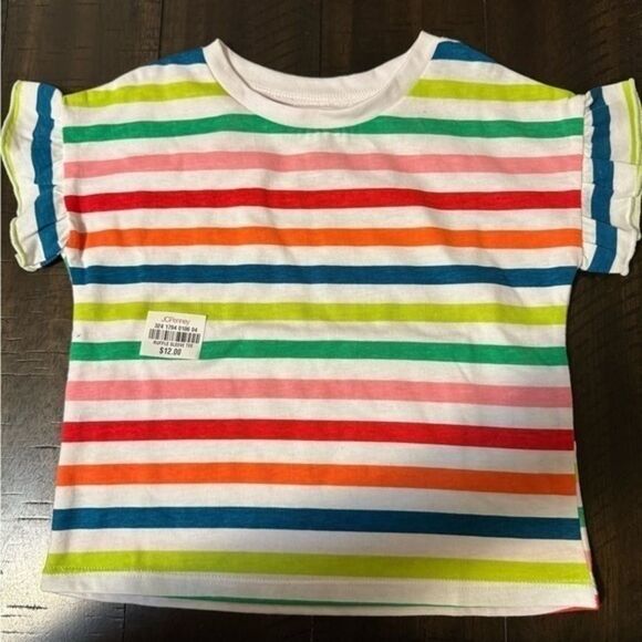 Okie dokie girls summer ruffle sleeve tshirt - NWOT - Picture 1 of 4